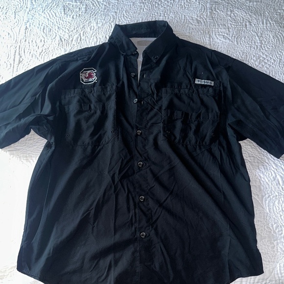 Columbia Black Men's Casual Button Down Shirt - Picture 1 of 3